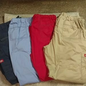 Lot of 4 Dickie's Cargo scrub pants